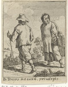 Maanviljelijäpariskunta matkalla tekijältä David Teniers (II)