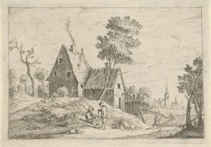 Maisema talon kanssa tekijältä David Teniers (II)