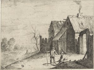 Kaksi maanviljelijää keskustelussa tekijältä David Teniers (II)