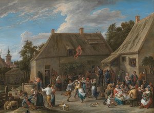 Maanviljelijöiden messut. Noin 1665 tekijältä David Teniers the Elder
