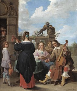 Perhekonsertti terassilla tekijältä David Teniers the Younger