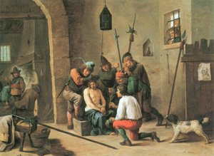 hollantilainen: orjantappuroiden kruunu Man of Sorrows tekijältä David Teniers the Younger