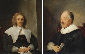 Naisen muotokuva ja miehen muotokuva tekijältä David Teniers the Younger