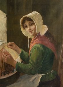 Nuoren naisen pitsinteko, 1800-luvun loppu - 1900-luvun alku tekijältä David W. Haddon