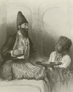 Persian prinssi, hänen orjansa, joka tuo hänelle Sherbetin tekijältä David Wilkie