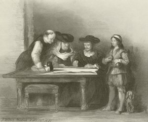 Kolumbus La Rabidan luostarissa tekijältä David Wilkie