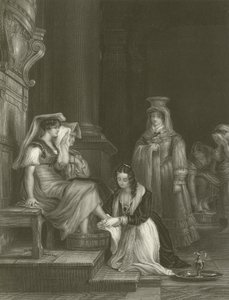 Prinsessa Doria pesee pyhiinvaeltajien jalat tekijältä David Wilkie