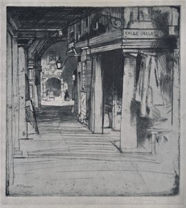 Calle Della Donna, c1900, 1925. tekijältä David Young Cameron