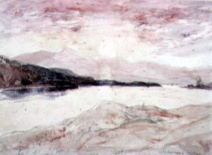 Loch Aline, Argyllshire: Näkymä pohjoisesta Mullin saarelle (wc paperilla) tekijältä David Young Cameron