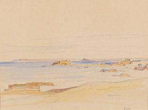Lunan Bay (akvarelli) tekijältä David Young Cameron