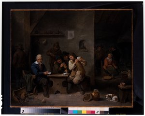 Figuurit pelaamassa tavernassa