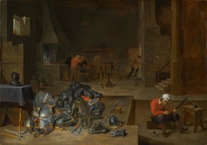 Panssarimiesten kauppa, noin 1640-1645 tekijältä David Teniers the Younger