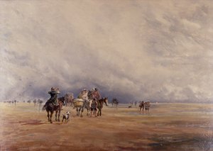 Lancaster Sands, Morecambe Bay (Treasures) 1842 (öljy kankaalle)