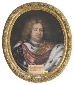 Jean Georges III de Saxe - Muotokuva John George III:sta (1647-1691), Saksin vaaliruhtinas, Krafft, David, von (1655-1724). Öljy kankaalle. Mitat: 75 x 62 cm. Tukholman kansallismuseo