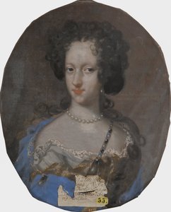 Sophie Amalie of Schleswig Holstein Gottorp, prinsessa dano norvegienne - Muotokuva Holstein-Gottorpin prinsessa Sophie Amaliesta (1670-1710), Brunswick-Lueneburgin herttuatar, Krafft, David, von (1655-1724). Öljy kankaalle. Mitat: 69 x 56 cm. kansallisuus tekijältä David von Krafft