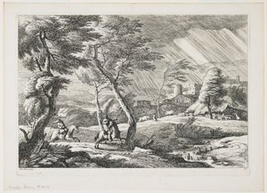 Taulu VII, maisemakuvasarjasta, 1743. tekijältä Davide Antonio Fossati