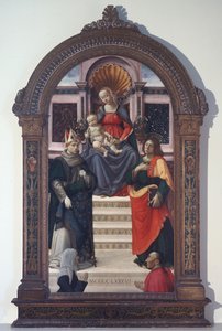 Madonna ja lapsi sekä Toulousen Pyhä Ludvig, Johannes evankelista ja lahjoittajat.
