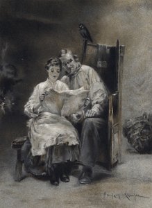 Uutisia tuhlaajapojasta (väri litho) tekijältä Davidson Knowles