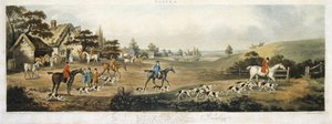 Foxhunting, levy 4, kaiverrus Thomas Sutherland (1785-1838) 1817 (väri litho)