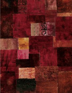Crimson Patchwork – abstrakti tekijältä Deb Chaney