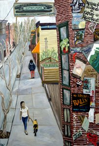 InterUrban, 2016 (akryyli kankaalle) tekijältä Deborah Eve Alastra