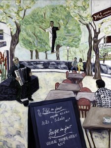 Montmartre, 2017 (akryyli kankaalle) tekijältä Deborah Eve Alastra