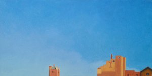Brooklyn Fort Greenen taivas, 2012 (öljy kankaalle) tekijältä Deborah Stevenson