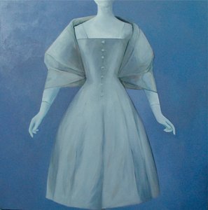 Hopeinen mekko, 2004 (öljy kankaalle) tekijältä Deborah Stevenson