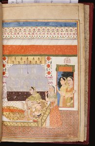 Hindujen rakkaustarina Mansharista ja Madhista, noin 1730