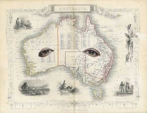 Siirtomaa - Australia, 2017 (paperileikattu kollaasi)