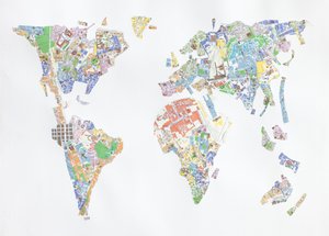 Venetsian maailma, 2008 (kollaasi paperille)