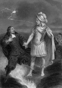 Esitä Molieren Don Juan: Delannoyn kaiverrus G. Staalin piirroksen mukaan (1870).