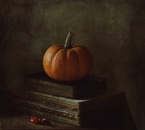 Maalaishenkinen kurpitsan asetelma tekijältä Delphine Devos