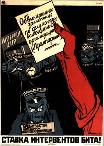 Länsi imperialistien tasoa on silitetty!”, juliste, 1931. tekijältä Deni