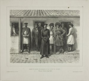 Linjan kasakkahenkivartijat, Kuuban, Taman, Détroit de Yéni-Kaleb, 9. lokakuuta 1837. tekijältä Denis Auguste Marie Raffet