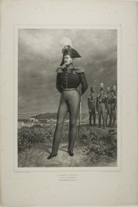 Hänen Majesteettinsa Nikolai I, koko Venäjän keisari, Vosnessenskin leiri, 6. lokakuuta 1837. tekijältä Denis Auguste Marie Raffet