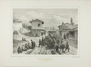 Baghtcheh-Saraïn pääkatu, Krim, 19. elokuuta 1837. tekijältä Denis Auguste Marie Raffet