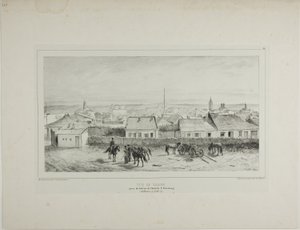 Näkymä Yassyyn Pietari-hotellin parvekkeelta, Moldavia, 19. heinäkuuta 1837. tekijältä Denis Auguste Marie Raffet