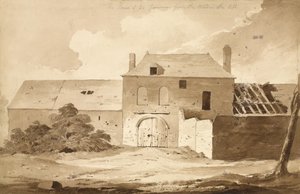 "No 5 The House of du Gourmon from the Wood on the Left", 1815 (wc ja kynä paperille)