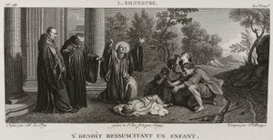 Denis-Sébastien Leroy, Antoine-Claude-François Villerey et Coiny - Saint Benoît lasta elvyttämässä, Louis de Silvestren mukaan - 1802-1815 tekijältä Denis Sebastien Leroy