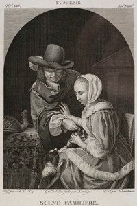 Denis-Sébastien Leroy, Lerouge ja Dambrun - tuttavallinen kohtaus, Frans van Mieris vanhemman mukaan - 1802-1815 tekijältä Denis Sebastien Leroy