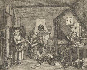 Ahdistunut runoilija, n. 1800.