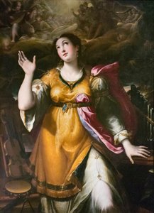 Pyhä Cecilia, noin 1580 (öljy kankaalle) tekijältä Denys Calvaert or Calvart