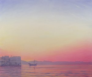 Auringonlasku Lake Palacessa, Udaipurissa tekijältä Derek Hare