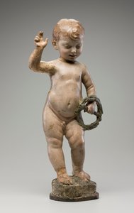 Christ Child (stukko monivärisellä koristeella)