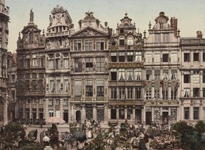 Grand Place, Bryssel, noin 1900 tekijältä Detroit Publishing Co.