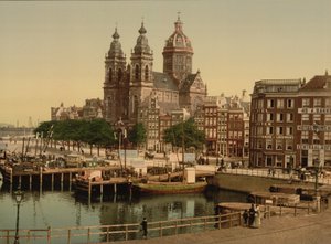 Nicholas Church, Amsterdam, 1890-90 tekijältä Detroit Publishing Co.