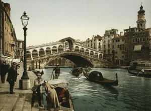Rialton silta Venetsia, n. 1900 (valokuva) tekijältä Detroit Publishing Co.