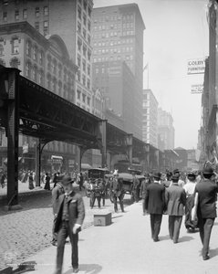 Wabash Avenue, Chicago, n. 1907 (m/w valokuva) tekijältä Detroit Publishing Co.