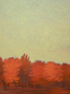 Punainen hedelmätarha-ii, 2008 (pastelli paperille)